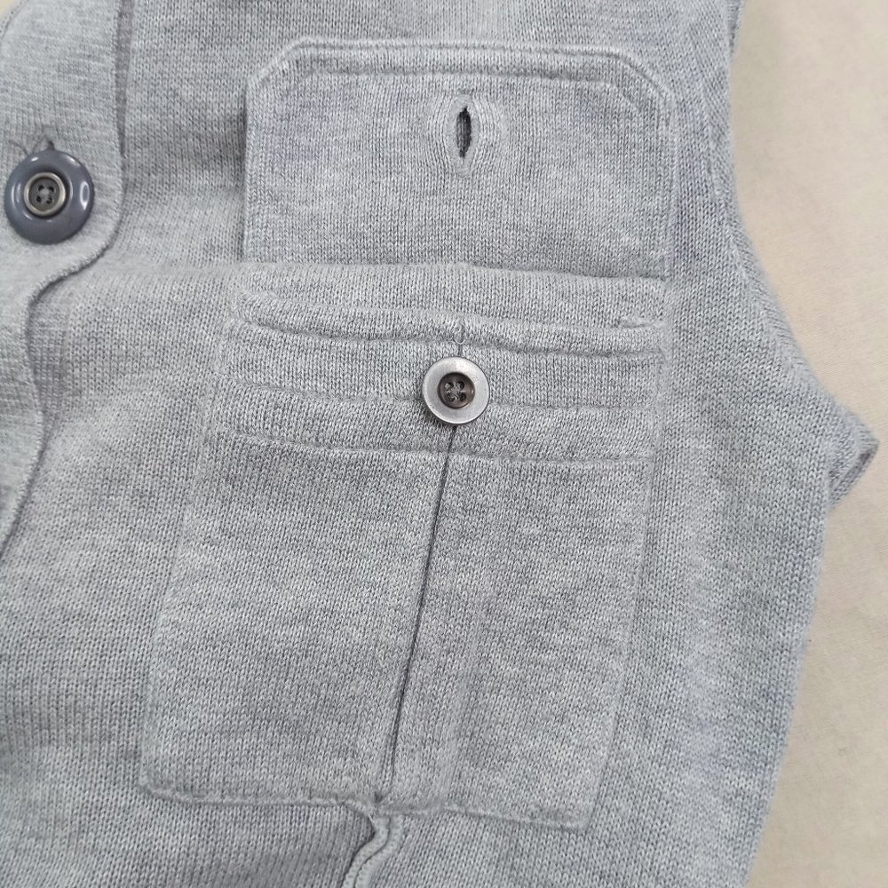 *SOLD* Free People Womens Shirt Dress Gray Button Front Military No Size Tag - Picture 10 of 11